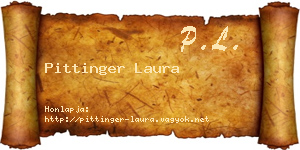 Pittinger Laura névjegykártya